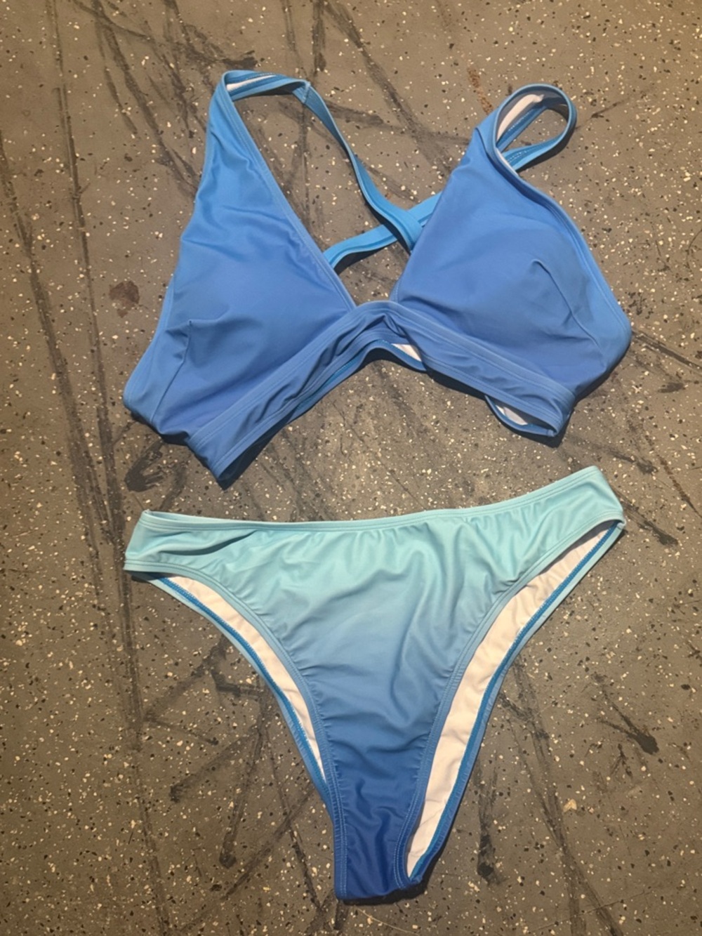SHEIN Blue Ombre Two-Piece Bikini Set